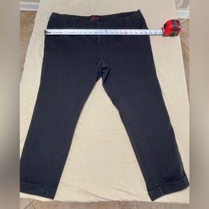 Torrid Black Stretch Twill Straight Leg Flat Front Pants Women's Regular